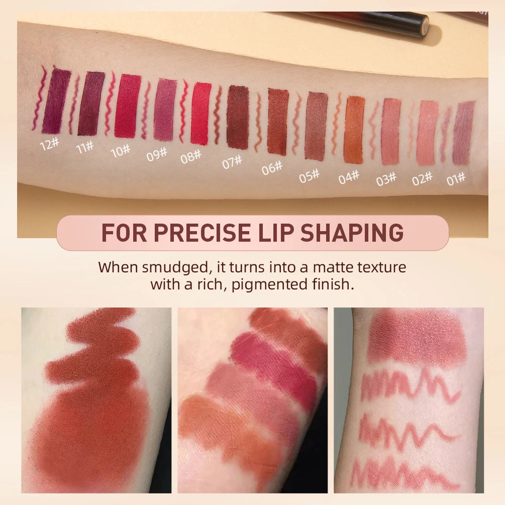 QIBEST 2pcs Lipstick + Lipliner Set