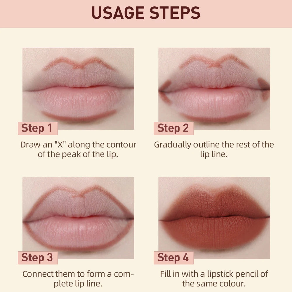 QIBEST 2pcs Lipstick + Lipliner Set