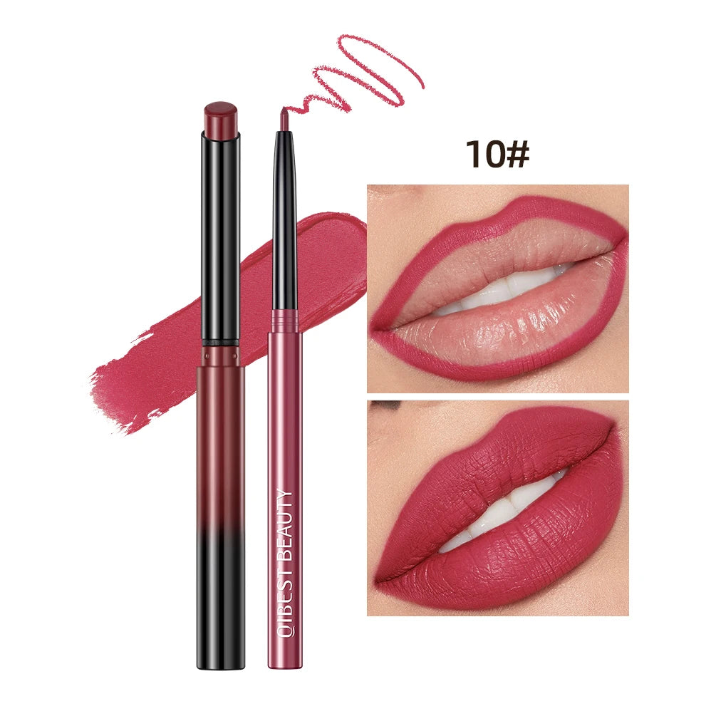 QIBEST 2pcs Lipstick + Lipliner Set
