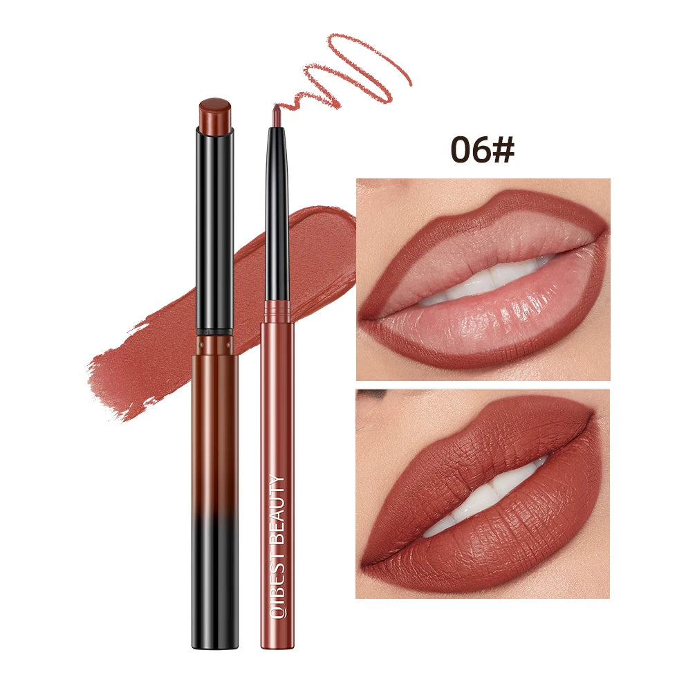 QIBEST 2pcs Lipstick + Lipliner Set