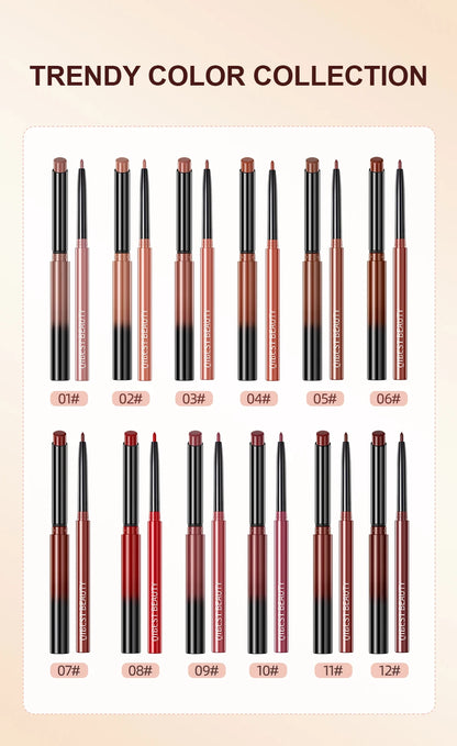 QIBEST 2pcs Lipstick + Lipliner Set