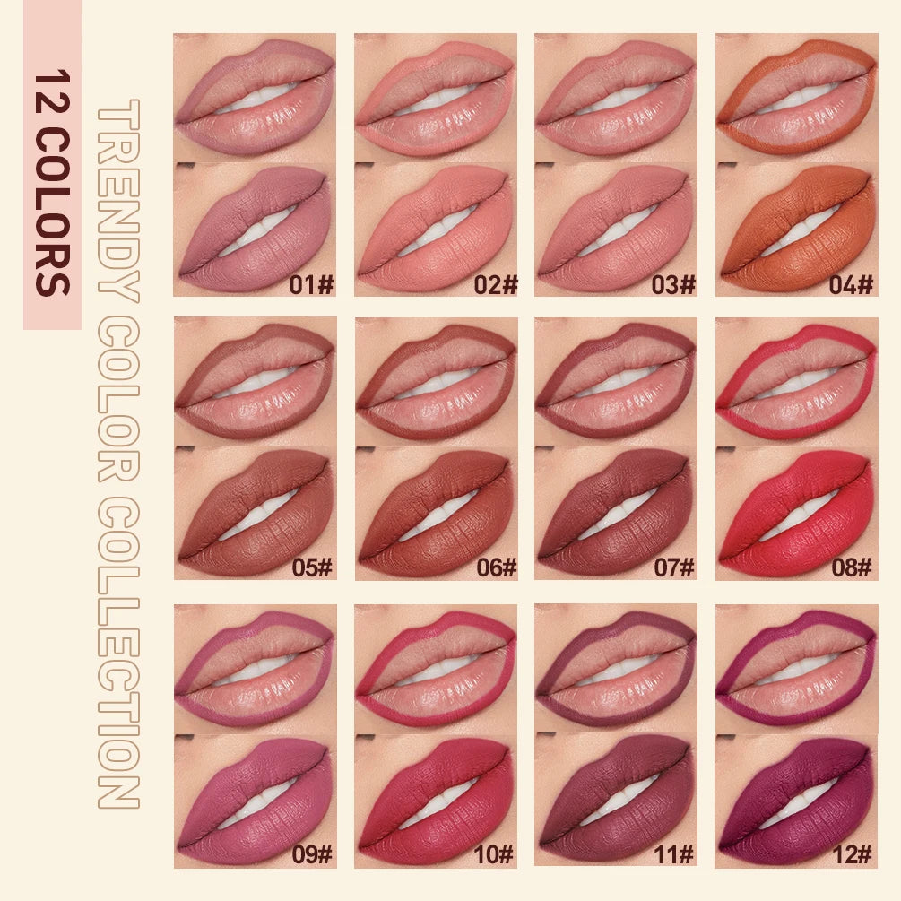 QIBEST 2pcs Lipstick + Lipliner Set